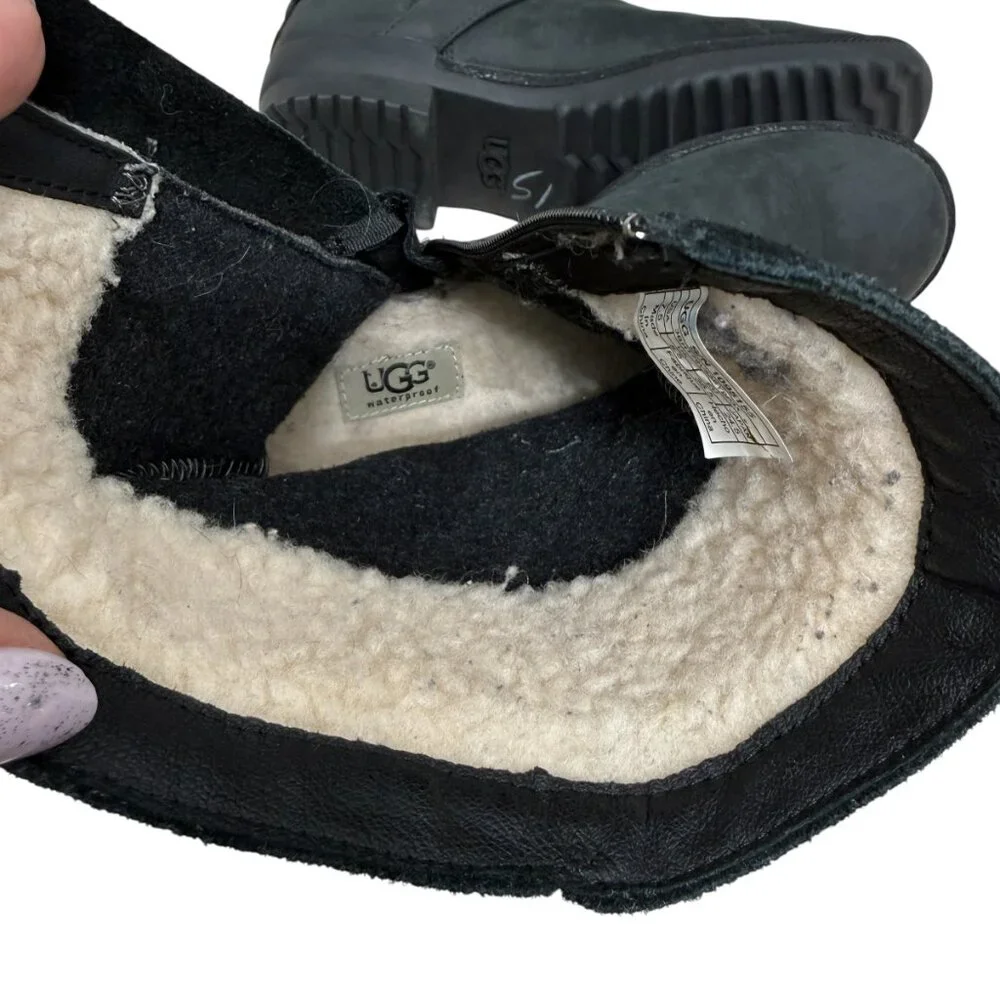UGG Lorna Waterproof Leather Suede Women's Snow Winter Booties size 7.5 - Picture 8 of 14